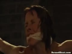 Rough strapon sex between a mistress and a slave